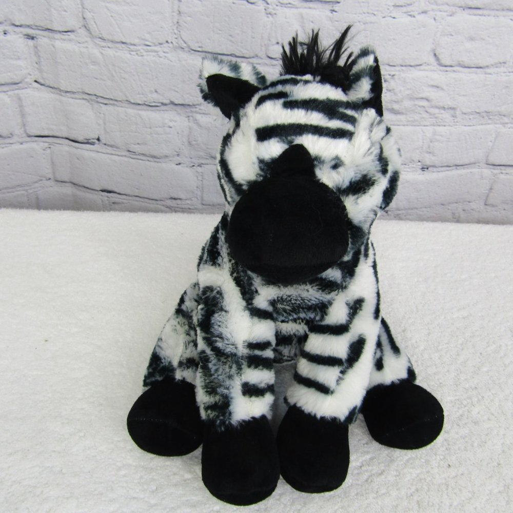 Dan Dee Zebra Black White Plush Stuffed Animal Toy 10 Inch